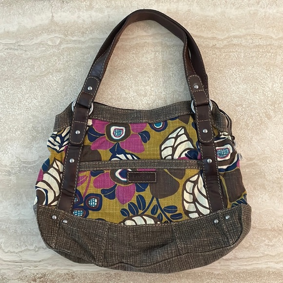 Fossil Boho Floral Cotton Coated Canvas Shoulder Bag - Picture 6 of 15